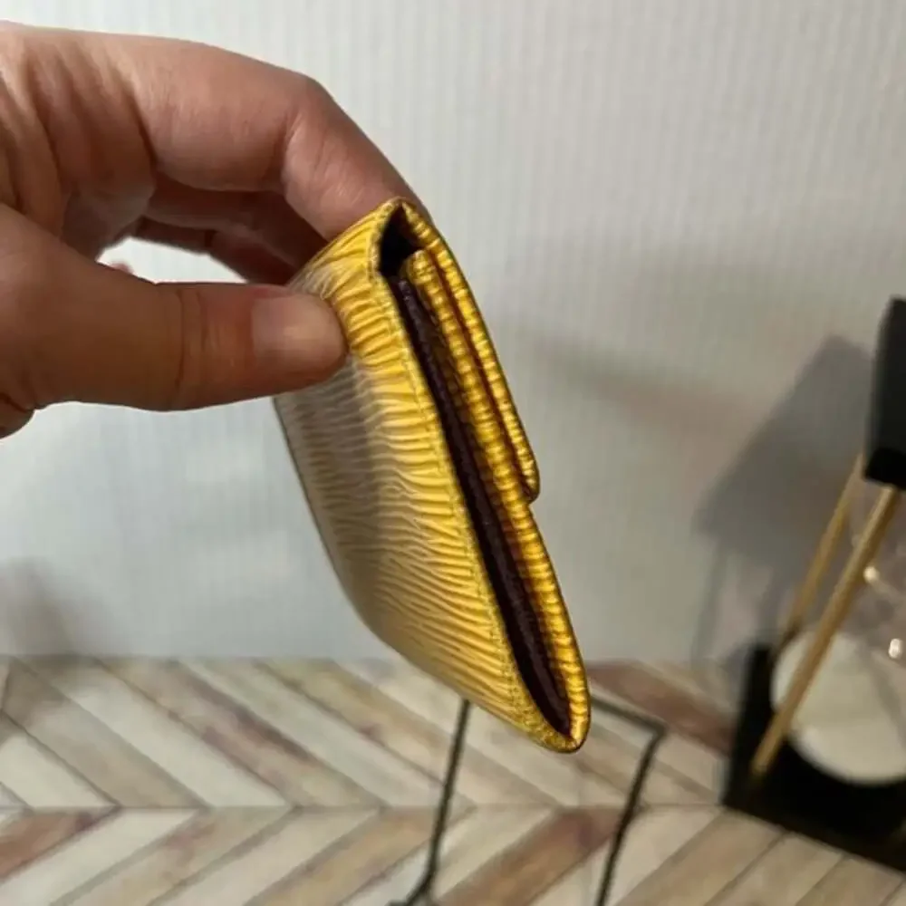 Louis Vuitton Yellow Epi Card/Coin Case